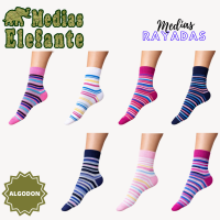 ELEFANTE MEDIAS  ADULTOS MUJER RAYADAS